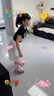 斯威（SWAY）溜冰鞋儿童男女童中小学专业轮滑鞋平花休闲滑冰旱冰鞋成人直排轮 【锁轮款】粉+一体支架+赛事头盔护具 M (适合6-12岁)日常鞋码32-36 实拍图