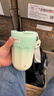 京东京造保温杯 便携男女咖啡杯不锈钢水杯子 原野绿400ml 实拍图