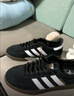 adidas「T头鞋」BARREDA板鞋德训鞋男女阿迪达斯轻运动 黑色/白色/树脂黄   36.5 实拍图