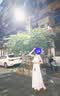 UR2026春季新款女装气质复古U型领褶皱收腰连衣裙UWM760056+ 实拍图