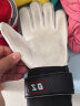 JANUS 经典系列儿童成人小学生专业带护指足球守门员手套门将手套龙门手套比赛训练手套 JA383 黑色 5号【儿童码】 实拍图