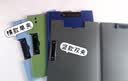 得力（deli）马卡龙色发泡PP横式折页板夹/文件夹/书写板夹 学生文具办公用品PE113(混)(5个/包) 实拍图