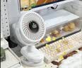 Rtako【16℃冷风直吹】桌面小风扇宿舍办公超静音小型夹式床上家用制冷usb充电超长续 白【基础插电款】冷风循环丨冰爽全身 实拍图