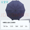天堂伞 全自动雨伞三折 10骨加固一键开收易甩干简约商务自动伞 藏青 实拍图