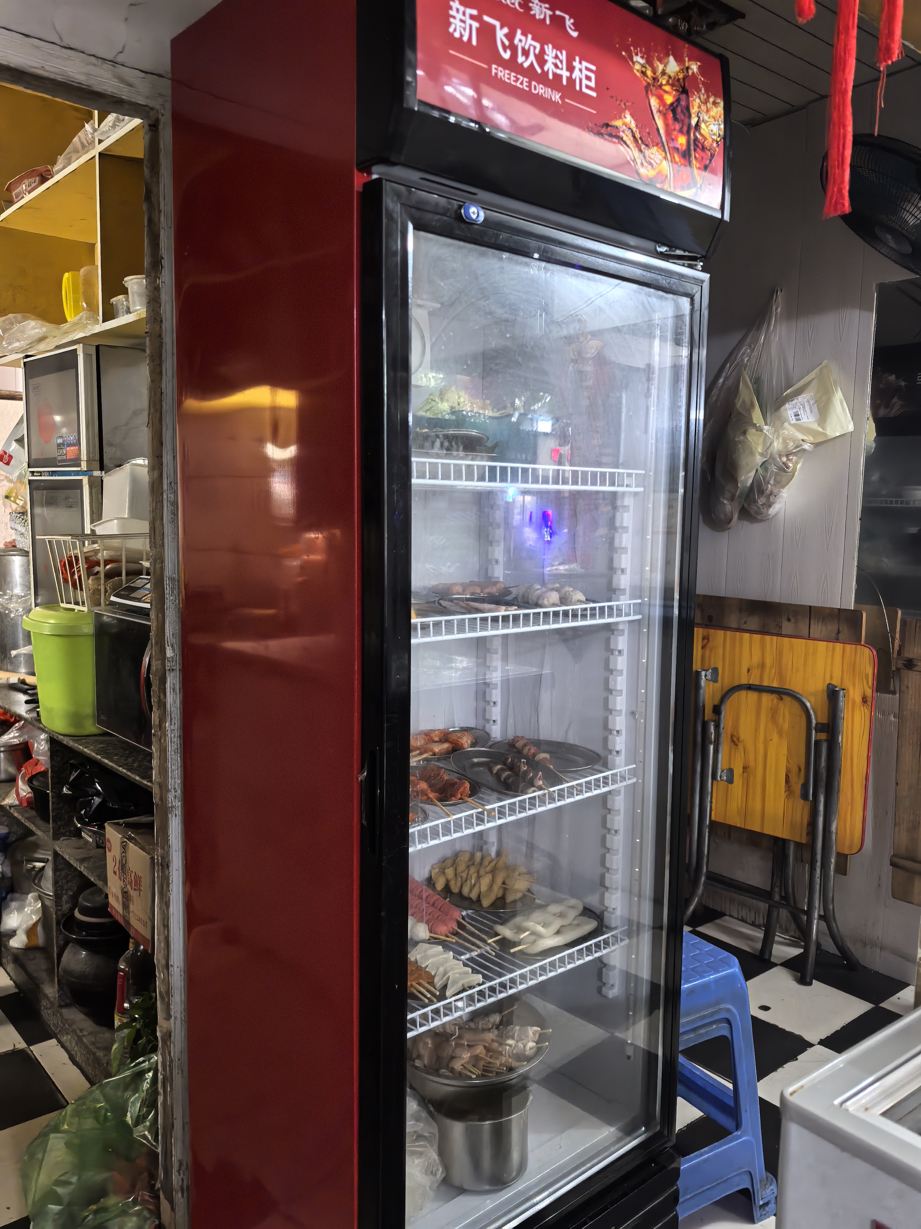新飞 （Frestec）展示柜冷藏酒水饮料冰柜双开门商用冷柜水果蛋糕冷藏保鲜柜超市直冷玻璃门大容量便利店立式啤酒柜 单门红黑288L【风直冷减霜】 实拍图