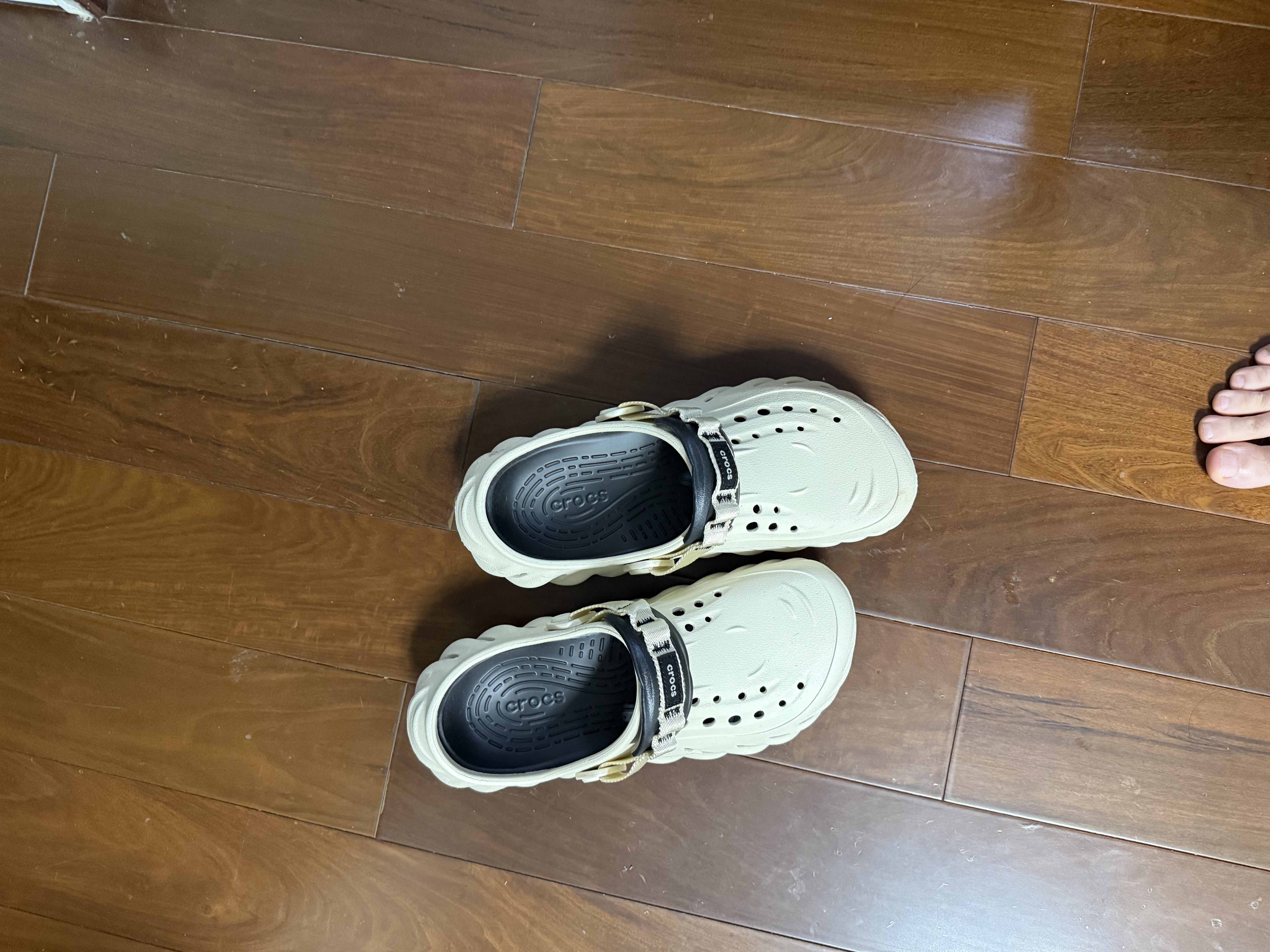 CROCS卡骆驰檀健次同款波波洞洞鞋|207937 骨白/黑-2YJ 40(250mm) 实拍图