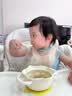 葆氏宝宝辅食碗儿童吃饭吸盘鹰嘴硅胶可折叠收纳双耳蛋花碗儿童餐具 实拍图