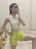 ANNERUN运动短裤女防走光跑步健身裤普拉提透气速干裤宽松骑行休闲热裤子 嫩芽绿 -防走光款 L 【建议115-125斤】 晒单实拍图