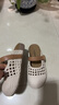 天美意【手工编织】孙乐言明星同款复古包头半拖勃肯鞋夏日外穿凉鞋女鞋 棉麻米-2.5CM【吴宣仪/李艺彤同款】 37 晒单实拍图