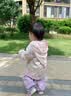 戴维贝拉（DAVE＆BELLA）女童外套休闲儿童上衣宝宝风衣洋气小童衣服秋装新款幼儿外衣 花朵印花【现货】 100 cm（建议身高90-100cm） 实拍图