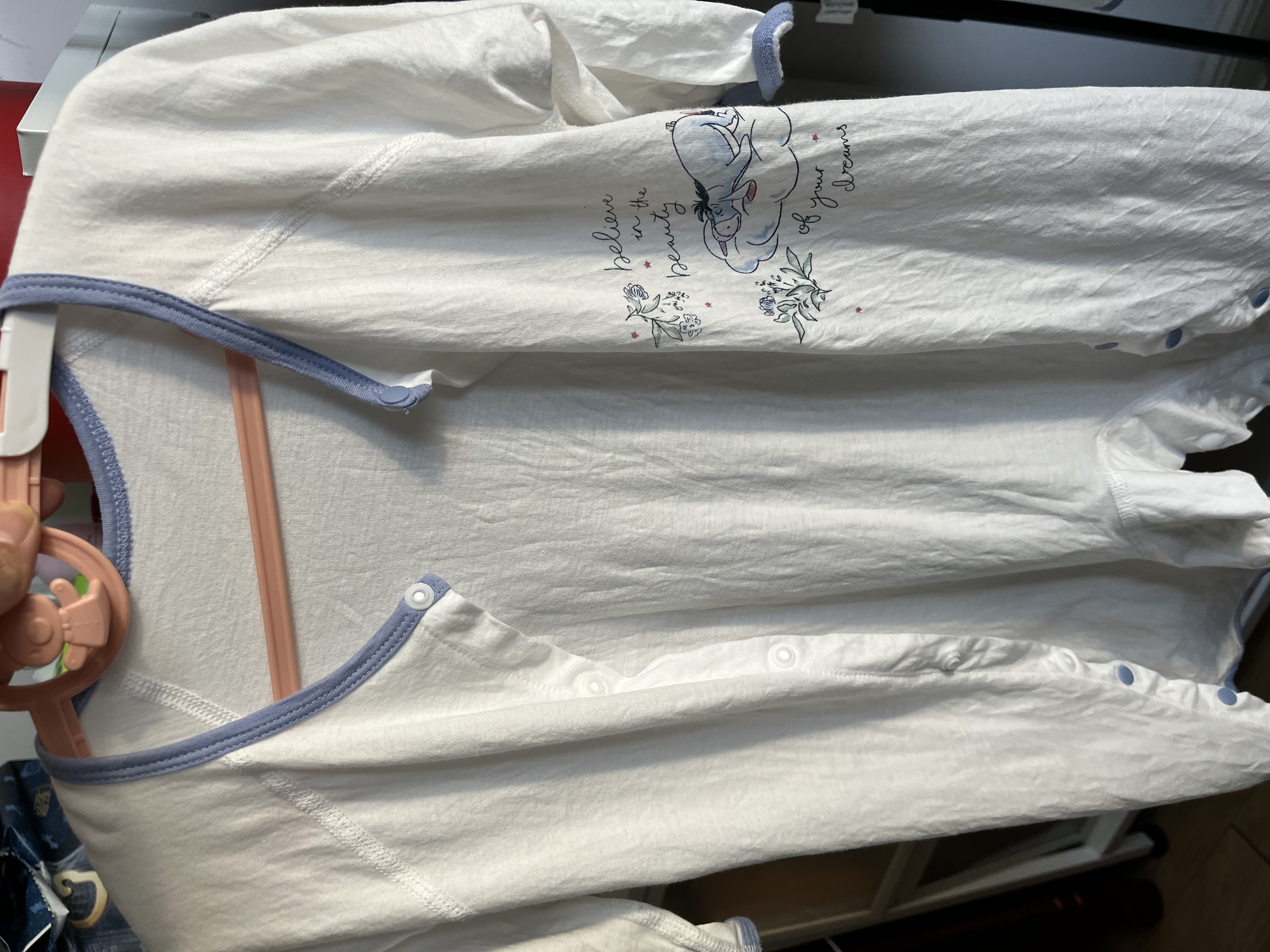 迪士尼婴儿衣服新生儿夏季薄款连体衣纯棉爬爬服满月宝宝百天包屁睡衣 实拍图
