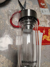 富光玻璃杯双层 带茶隔高硼硅玻璃水杯 茶水分离车载泡茶杯子男320ml 实拍图