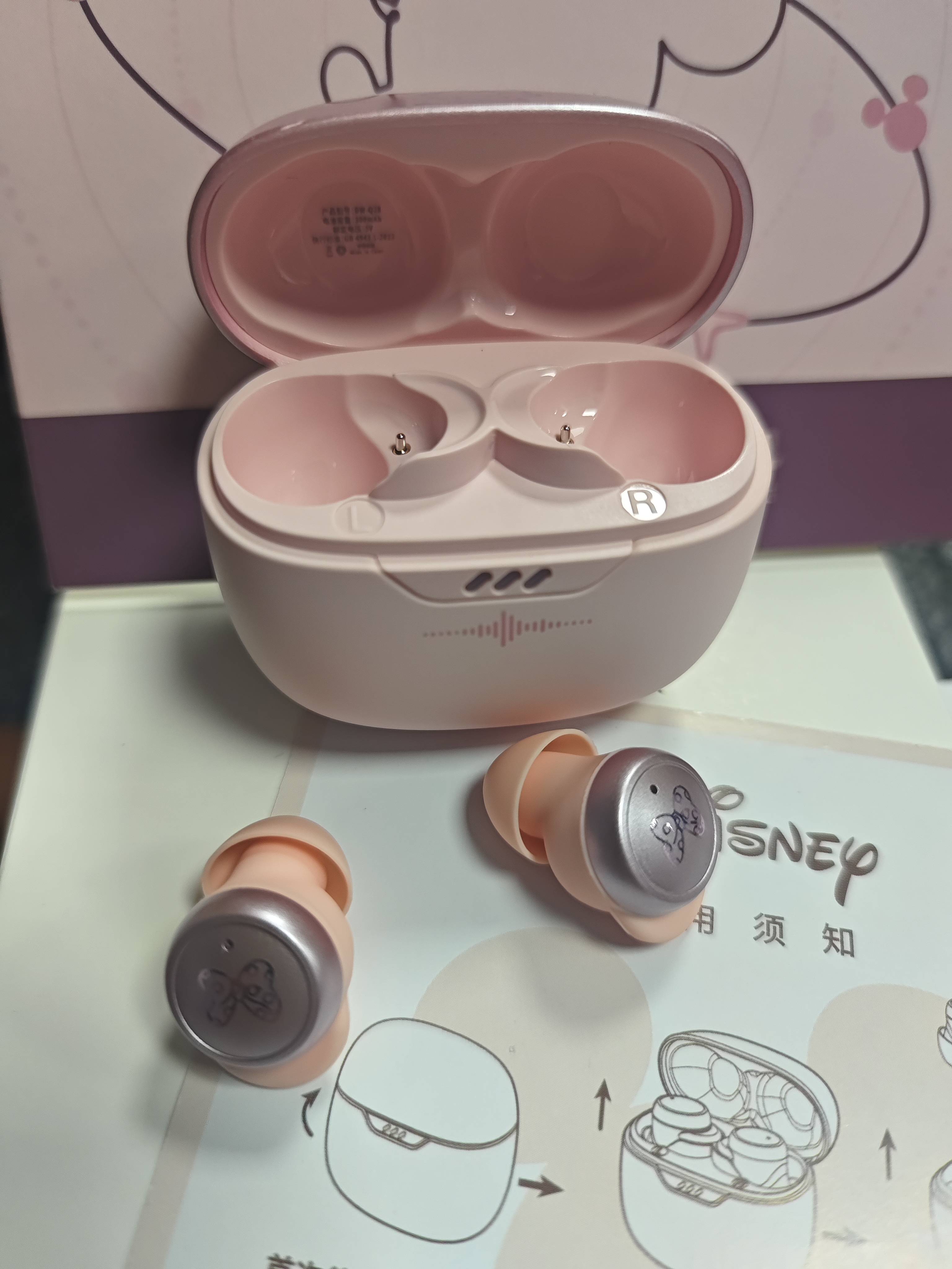 迪士尼（Disney）AI实时翻译睡眠耳机 半入耳可侧睡不压耳ANC降噪隔音助眠女生七夕礼物适用于苹果 DW-Q28米妮 实拍图