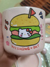 可爱fufu生日蛋糕马克杯带盖勺陶瓷杯送女生高颜值有意义生日礼物 汉堡生日蛋糕杯+盖+勺1个350ml 实拍图