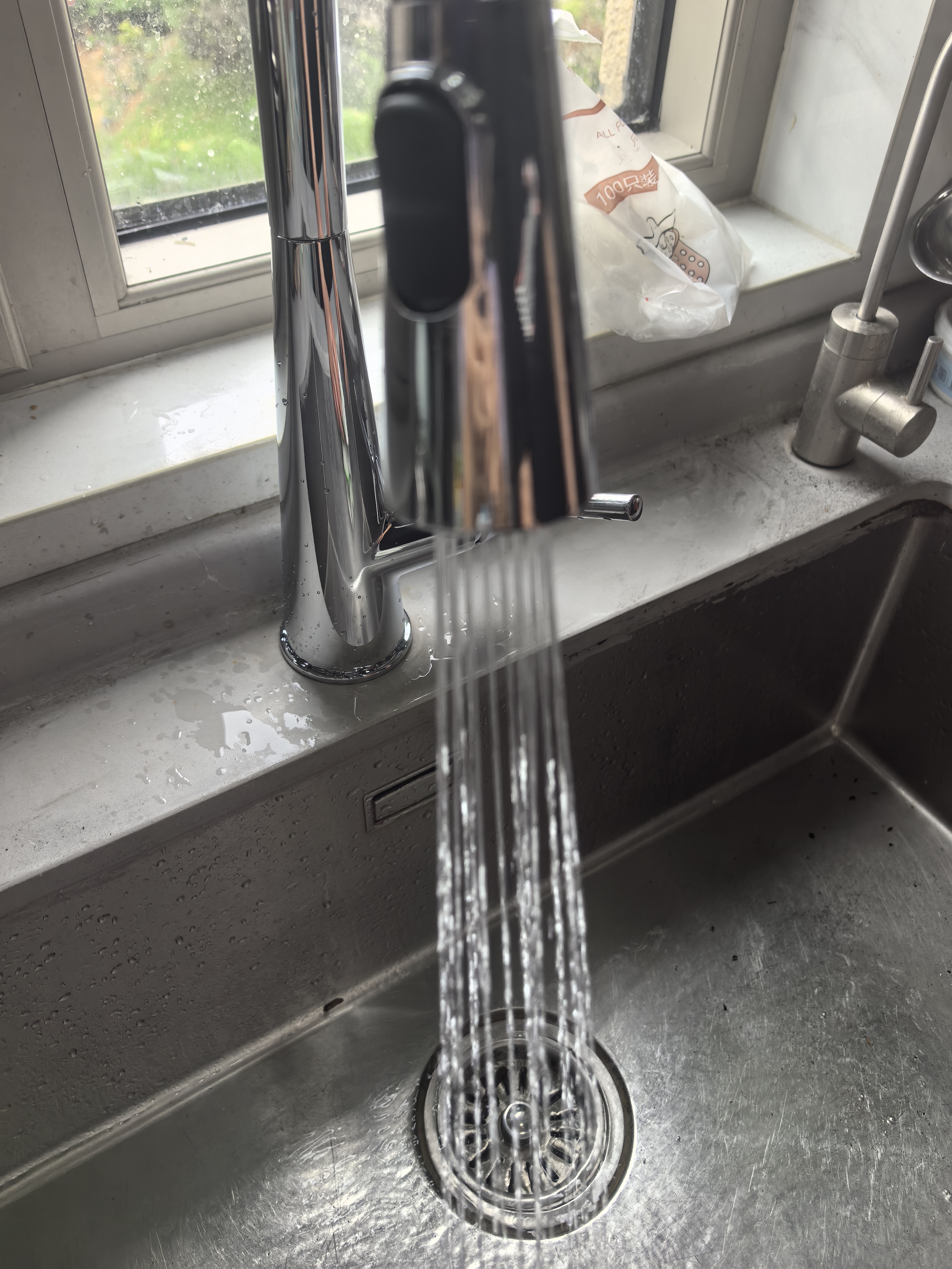 摩恩（MOEN）厨房水龙头可抽拉旋转水槽洗菜盆洗碗盆冷热水龙头本体铜净铅龙头 实拍图