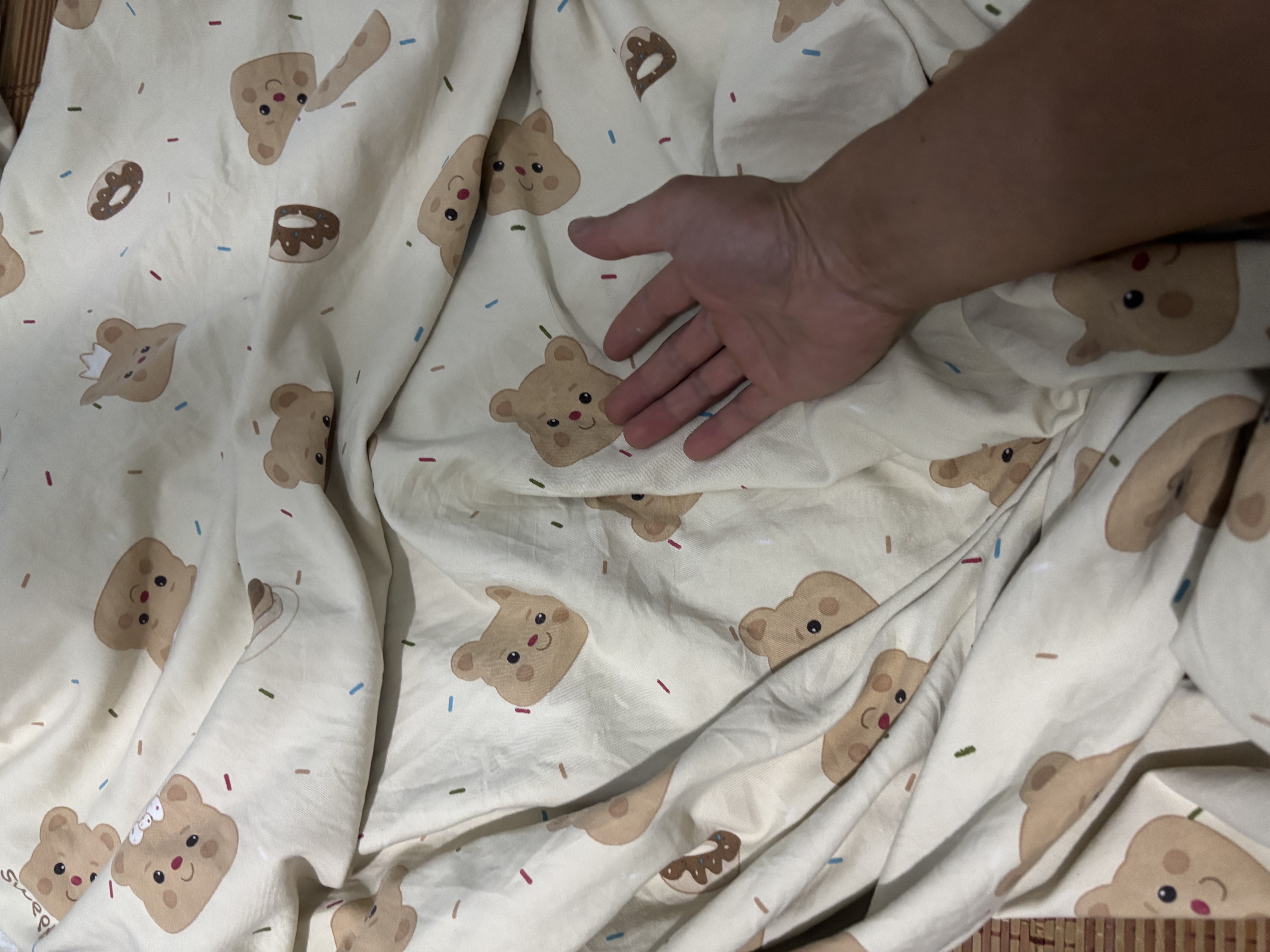 艾薇 A类水洗棉被套单件 单双人被套家用被罩单件200*230cm 黄油小熊 实拍图