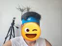LP1002CK运动发带 篮球跑步健身瑜伽男女束发吸汗带止汗防汗头巾 蓝色 均码 实拍图