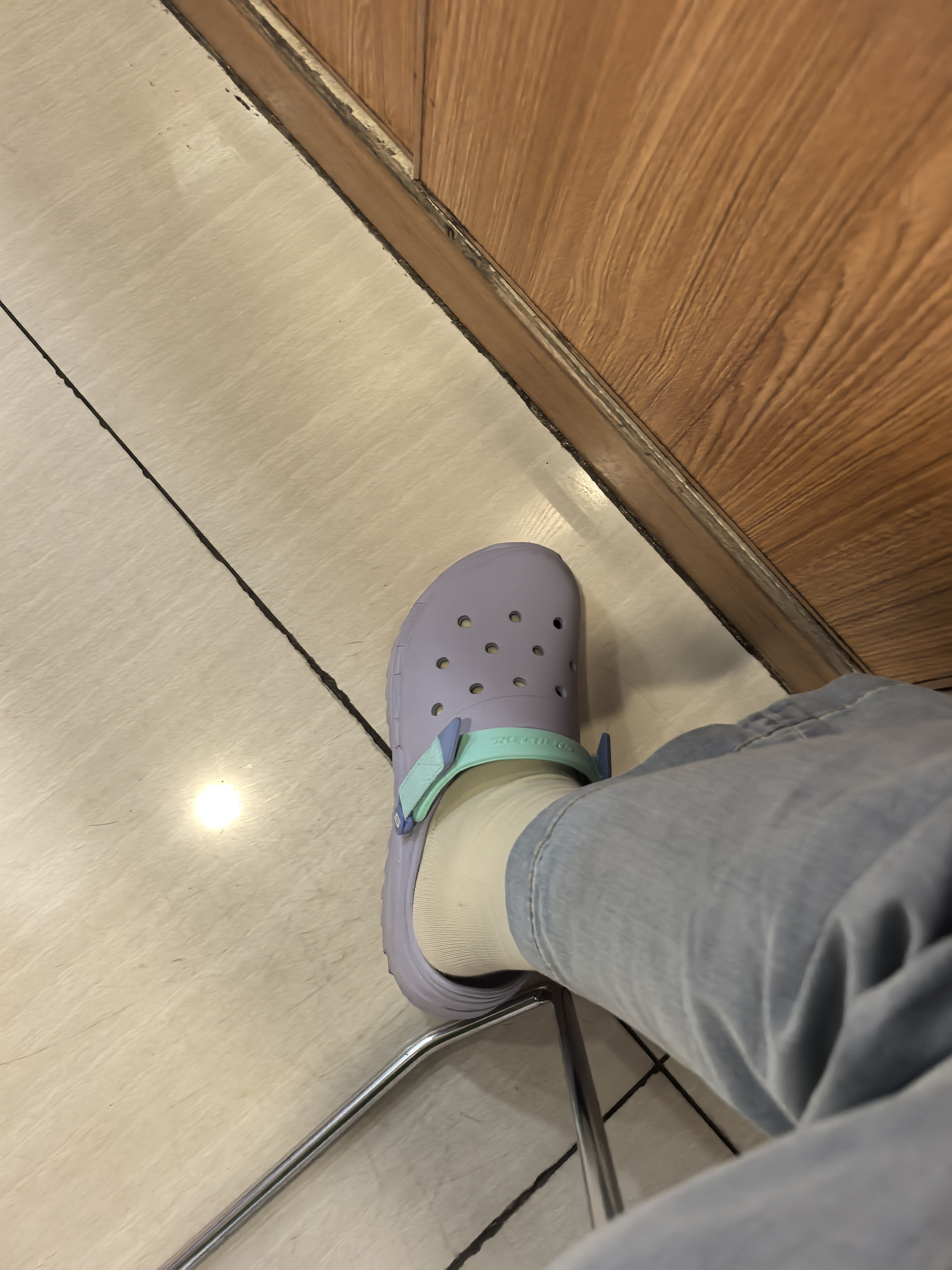 斯凯奇（Skechers）女鞋舒适厚底怪兽泡泡鞋透气软底防滑耐磨洞洞鞋111581 实拍图