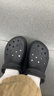 卡骆驰（CROCS）白鹿同款经典云朵洞洞鞋时尚百搭女鞋花园鞋沙滩鞋|206750 黑色-001(含智必星) 39 (250mm) 实拍图