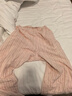 MUJI 女式 无侧缝 双层纱织 长袖睡衣家居服套装纯棉 七夕情人节礼物 浅粉色条纹 M 上装160/84A 下装160/66A 实拍图