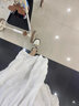 独束大码女装【爱的圆舞曲】 阶梯式抽褶裙摆 法式重工显瘦连衣裙 摩根石白 2XL （尺码：4） 实拍图