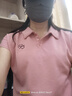 德玛纳【空气层甄选】夏季智感小飞袖Polo领打底衫花朵刺绣女式t恤 实拍图