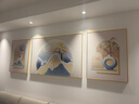 猫九酱奶油风客厅装饰画福鹿三联画高级感壁画大气沙发背景墙挂画 实拍图