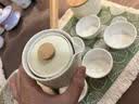 鹏山温茶炉茶具套装家用办公温茶器蜡烛加热保温底座奶油风转转侧把壶 实拍图