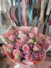 馨仪鲜花速递玫瑰向日葵康乃馨花束送女友生日礼物全国同城配送 11朵粉玫瑰混搭花束 实拍图