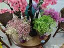 爱已装糖北欧风仿真花假花陶瓷花瓶客厅装饰电视柜摆件塑料花 粉白套装 实拍图