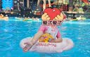 361°儿童泳衣女童分体女孩中小童可爱印花卡通泡温泉游泳衣两件套泳装 实拍图