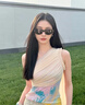 帕森（PARZIN）太阳镜女 范丞丞同款时尚小框眼镜 防晒驾驶墨镜男礼物PZ12715B 实拍图