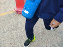 Skechers斯凯奇风豹跑鞋儿童网面气垫缓震休闲鞋男女童跑步鞋405316L 男款/黑色/柠檬色/BKLM 34 实拍图