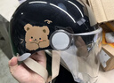 凤凰（Phoenix）国标3C认证电动车摩托车头盔复古款TK708耀夜黑 双形态帽檐瓢盔双镜片半盔男女士均码 实拍图
