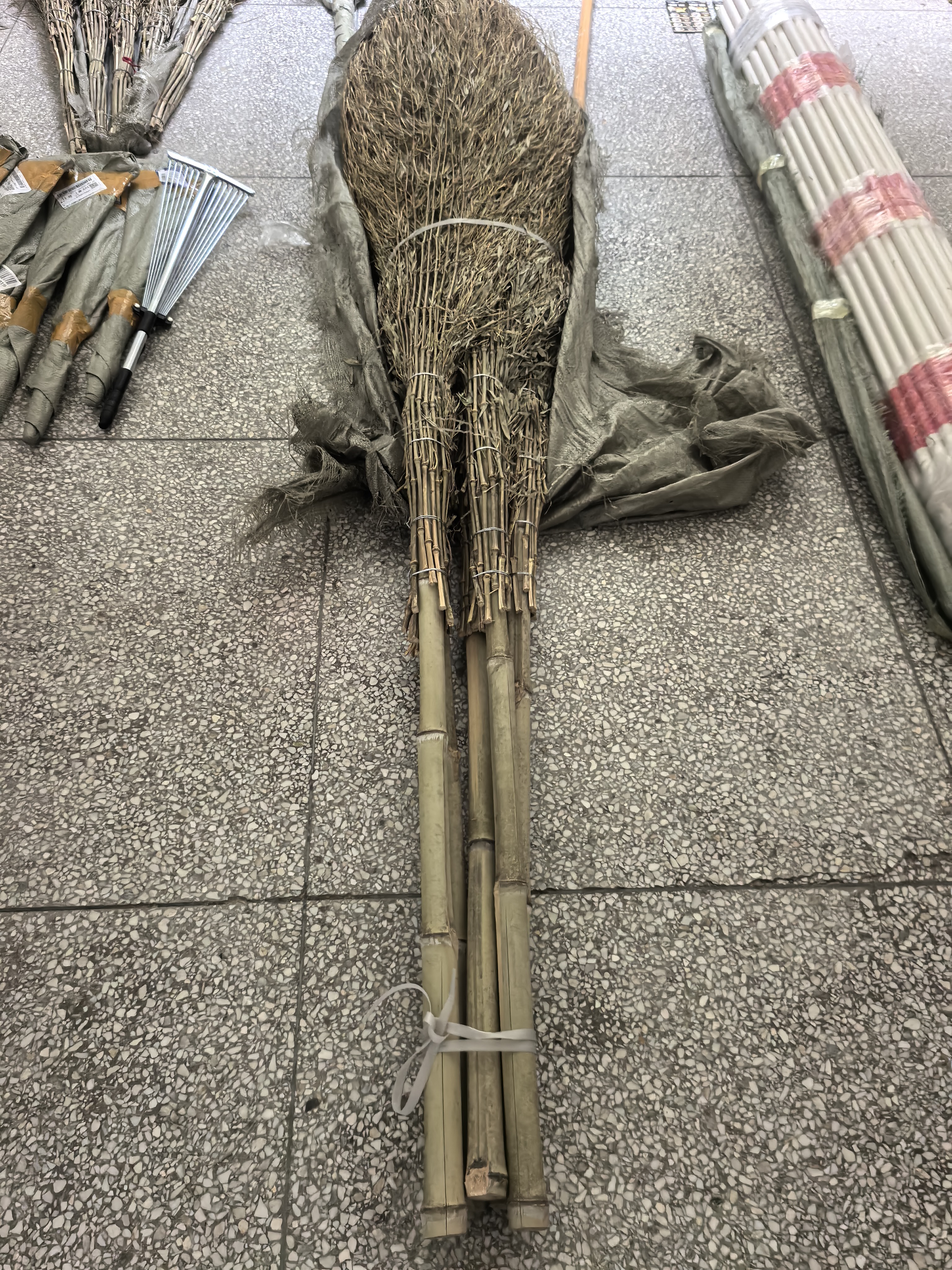 姚河竹扫把手工竹扫帚环卫学校物业车间扫雪扫沙环卫竹竿把4斤五把装 实拍图