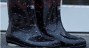 回力雨鞋女士款时尚户外防水不易滑耐磨雨鞋靴HL523粉点黑38码 实拍图