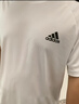 adidas纯棉休闲百搭三条纹针织运动圆领短袖T恤上衣男夏阿迪达斯 白/黑色   XL 实拍图