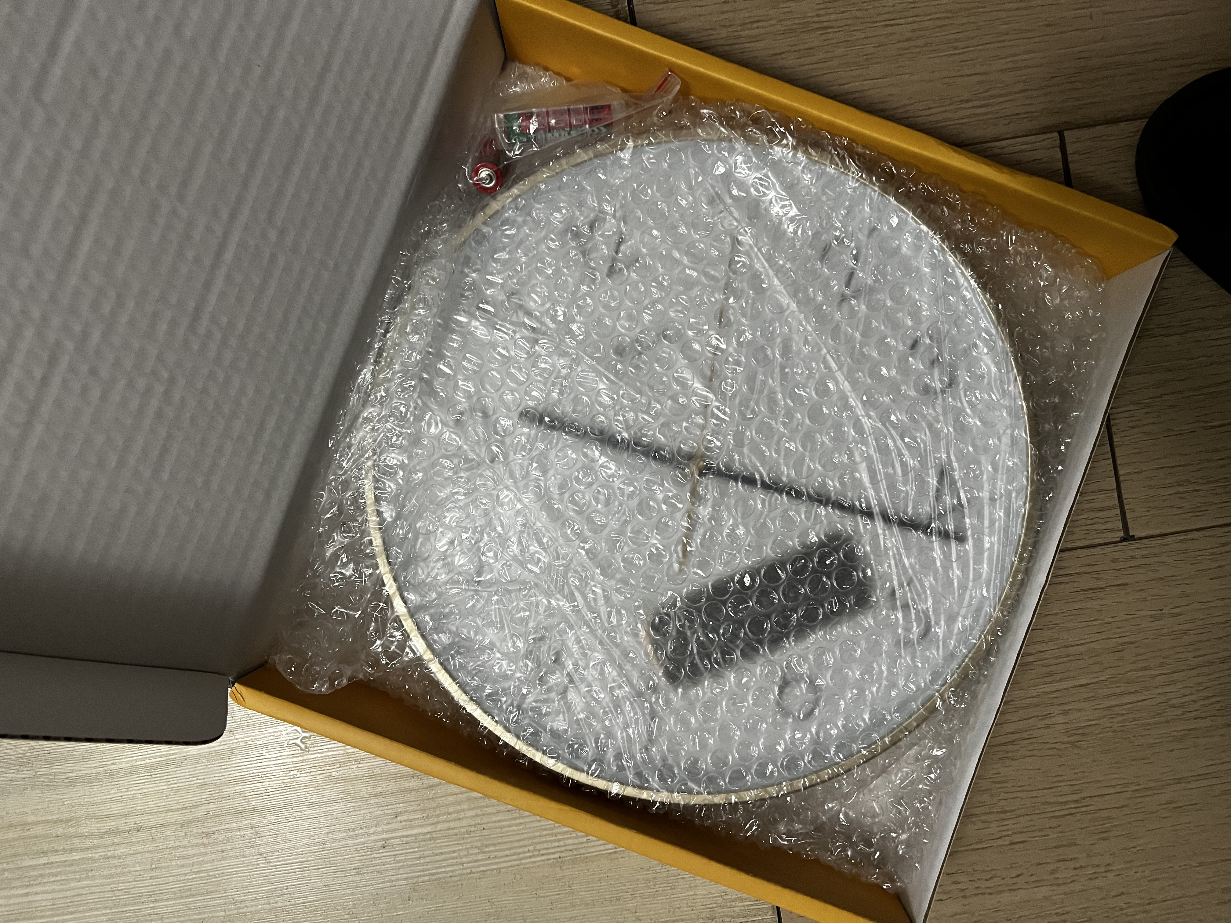 BBA挂钟客厅简约挂墙家用石英钟温湿度万年历电子时钟 香槟金30cm 实拍图