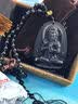 石玥珠宝乌金天然黑曜石本命佛吊坠属羊猴大日如来平安护身符挂件男女士款 实拍图