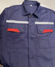 AETEL防静电工作服套装男夏长袖劳保服电焊汽修工程服定制 藏蓝175 实拍图