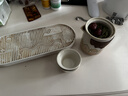 瓷牌茗茶具（cipaiming teaset）旅行茶具套装户外便携式陶瓷快客杯一壶四杯办公室功夫茶壶泡茶 白古茗1壶4杯+罐盘+棕皮包+巾夹 实拍图