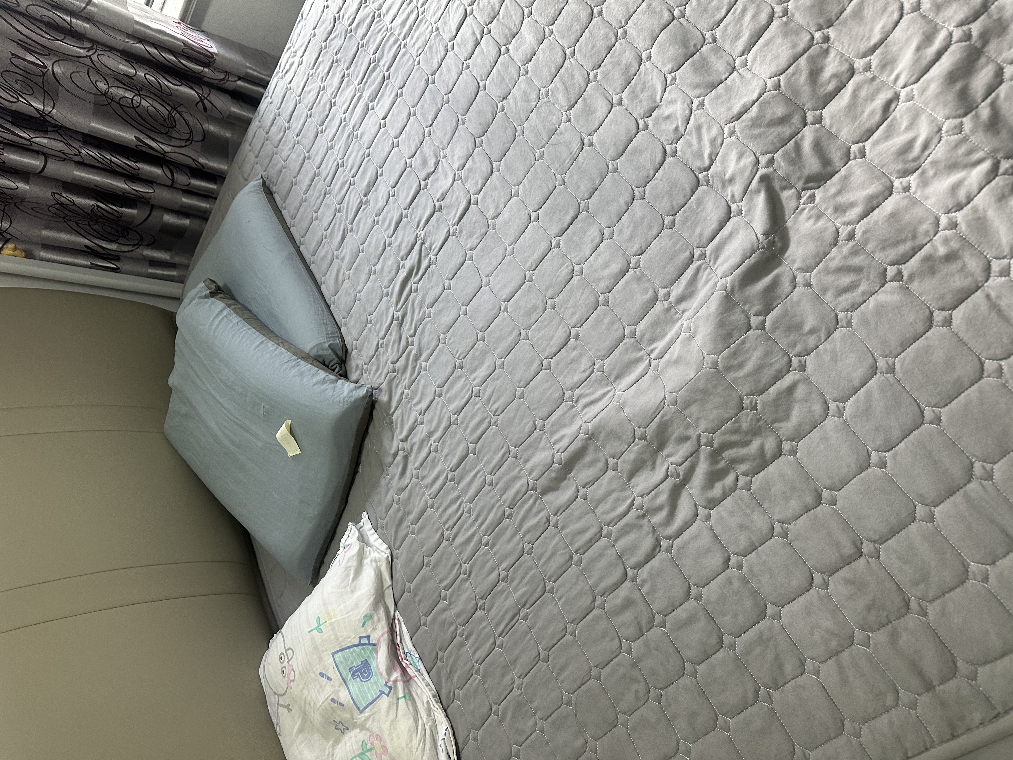 红豆（Hodo）A类100%纯棉四件套全棉床上用品春秋床单被套200x230cm 山灰+中灰1.5/1.8米床 实拍图