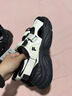 斐乐（FILA）FUSION斐乐玛丽珍凉鞋女鞋凉拖魔术贴海螺沙滩鞋 微白/黑-WB 36.5 实拍图