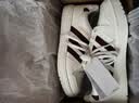 adidas NY 90 STRIPES经典运动板鞋男女阿迪达斯三叶草   汉玉白/红色/金色   38 实拍图