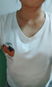 真维斯（Jeanswest）短袖t恤女夏季天蓝色V领内搭低领上衣服2026年新款正肩短袖女生 实拍图