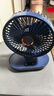 美的（Midea）同款超安静桌面风扇迷你小型宿舍床上家用办公室桌面上台式充电风扇 远峰蓝【12000M】升级旗舰款+可摇头+超长续航 实拍图