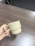 马克杯ins风萨摩叠叠学生牛奶杯可爱大容量喝水杯家用陶瓷杯 咖色小狗摩叠叠杯 实拍图