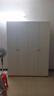 全友家居 简约奶油风四门衣柜次卧室家用靠墙落地收纳柜子成品衣橱 实拍图
