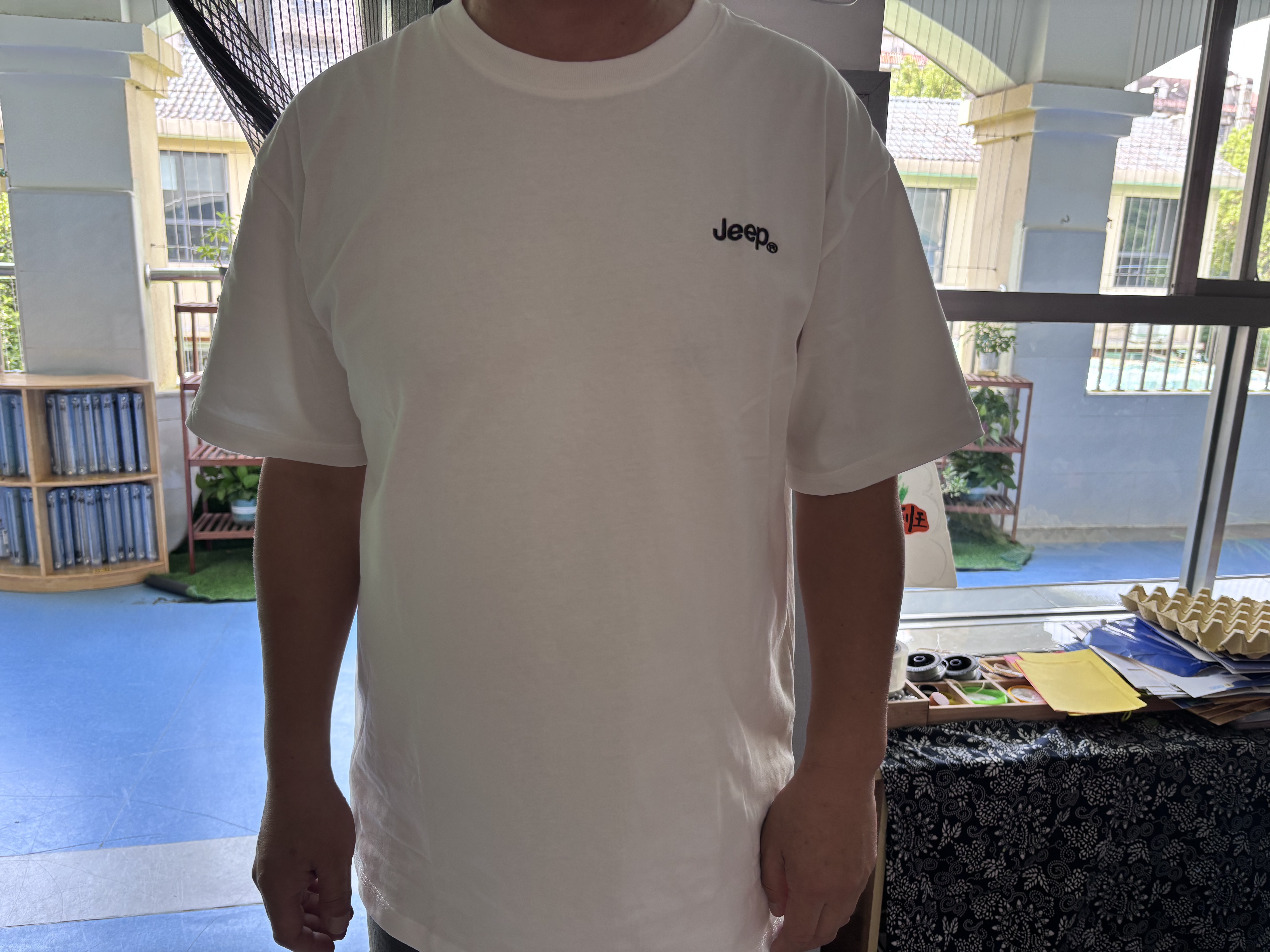 JEEP吉普260G重磅纯棉刺绣男士高端短袖T恤男2026夏季宽松潮牌体恤男 实拍图