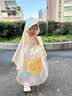 牧萌儿童雨衣男女童幼儿园宝宝防水雨披带书包位小童雨具 小黄鸭 S 实拍图